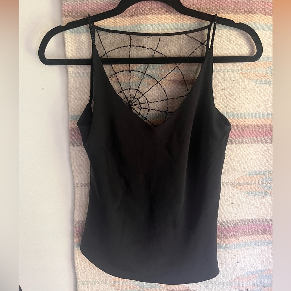 Silk Top with Beaded Detail